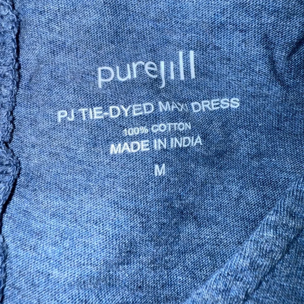 J. Jill Pure Jill Tie Dyed Maxi Dress Blue Cotton Size Medium - Picture 7 of 10